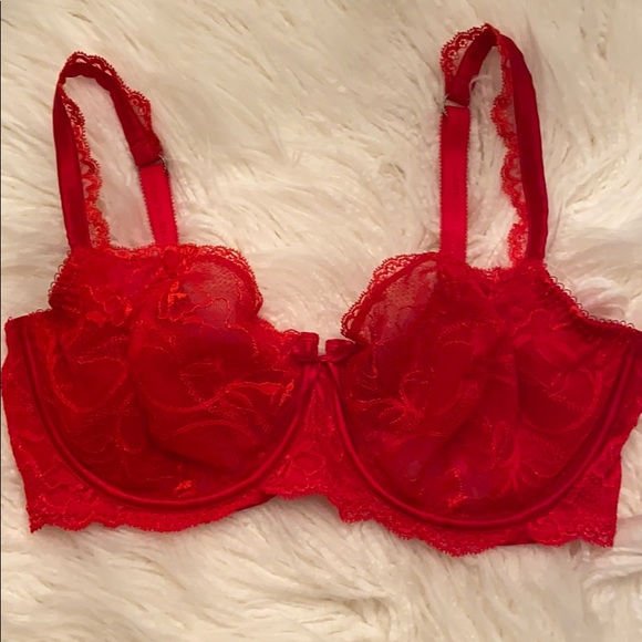 Victoria's Secret Other - Victoria’s Secret Red Lace Bra 36DD